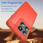 For Motorola Edge 60 Pro Carbon Fiber Brushed Texture TPU Phone Case(Red) - 3