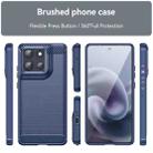 For Motorola Moto G86 5G Carbon Fiber Brushed Texture TPU Phone Case(Blue) - 2