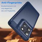 For Motorola Moto G100 Pro 5G Carbon Fiber Brushed Texture TPU Phone Case(Blue) - 3