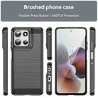 For Motorola Moto G56 5G Carbon Fiber Brushed Texture TPU Phone Case(Black) - 2