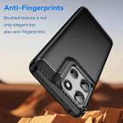 For Motorola Moto G56 5G Carbon Fiber Brushed Texture TPU Phone Case(Black) - 3