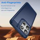 For Motorola Moto G56 5G Carbon Fiber Brushed Texture TPU Phone Case(Blue) - 3