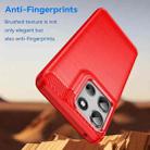 For Motorola Moto G56 5G Carbon Fiber Brushed Texture TPU Phone Case(Red) - 3