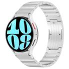 For Samsung Galaxy Watch6/6 Classic/5/5 Pro Button Style One-bead Metal Watch Band(Silver) - 1