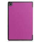 For Lenovo Qitian K10 Pro 5G 3-folding Leather Smart Tablet Case(Rose Red) - 2