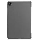 For Lenovo Qitian K10 Pro 5G 3-folding Leather Smart Tablet Case(Grey) - 2