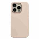 For iPhone 12 Pro Electroplated Metal Lens Frame Design MagSafe Silicone Phone Case(Beige) - 1