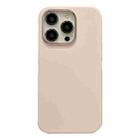 For iPhone 12 Pro Max Electroplated Metal Lens Frame Design MagSafe Silicone Phone Case(Beige) - 1