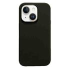 For iPhone 13 Electroplated Metal Lens Frame Design MagSafe Silicone Phone Case(Black) - 1