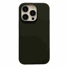For iPhone 14 Pro Max Electroplated Metal Lens Frame Design MagSafe Silicone Phone Case(Black) - 1
