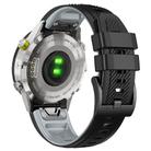 For Garmin Fenix 7 Twill Two Color Quick Release Silicone Watch Band(Black Grey) - 3