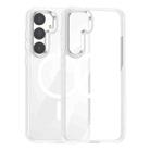 For Samsung Galaxy S25 5G MagSafe Anti-fingerprint Highly Transparent PC Phone Case(White) - 1