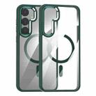 For Samsung Galaxy S25 5G MagSafe Anti-fingerprint Highly Transparent PC Phone Case(Green) - 1