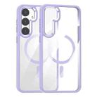 For Samsung Galaxy S25+ 5G MagSafe Anti-fingerprint Highly Transparent PC Phone Case(Purple) - 1
