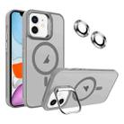 For iPhone 11 Invisible Lens Holder MagSafe Phone Case(Grey) - 1