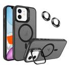 For iPhone 11 Invisible Lens Holder MagSafe Phone Case(Black) - 1