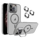 For iPhone 11 Pro Max Invisible Lens Holder MagSafe Phone Case(Grey) - 1