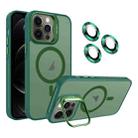 For iPhone 12 Pro Invisible Lens Holder MagSafe Phone Case(Army Green) - 1