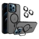 For iPhone 12 Pro Max Invisible Lens Holder MagSafe Phone Case(Black) - 1