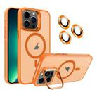 For iPhone 13 Pro Max Invisible Lens Holder MagSafe Phone Case(Orange) - 1