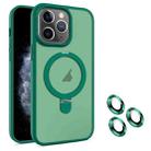 For iPhone 11 Pro MagSafe Magnetic Holder Phone Case(Dark Green) - 1