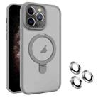 For iPhone 11 Pro Max MagSafe Magnetic Holder Phone Case(Grey) - 1