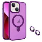 For iPhone 13 MagSafe Magnetic Holder Phone Case(Dark Purple) - 1