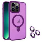 For iPhone 13 Pro MagSafe Magnetic Holder Phone Case(Dark Purple) - 1