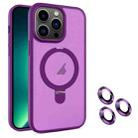 For iPhone 13 Pro Max MagSafe Magnetic Holder Phone Case(Dark Purple) - 1