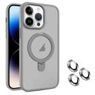 For iPhone 14 Pro MagSafe Magnetic Holder Phone Case(Grey) - 1