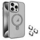 For iPhone 15 Pro Max MagSafe Magnetic Holder Phone Case(Grey) - 1