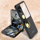For OPPO Find N3 Flip GKK Integrated Ultra-thin Rotating Ring Full Coverage Phone Case(Black) - 1