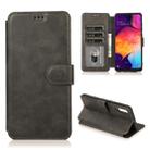 For Samsung Galaxy A50 Calf Texture Magnetic Buckle Horizontal Flip Leather Case with Holder & Card Slots & Wallet & Photo Frame(Black) - 1