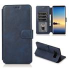 For Samsung Galaxy Note 8 Calf Texture Magnetic Buckle Horizontal Flip Leather Case with Holder & Card Slots & Wallet & Photo Frame(Blue) - 1