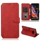 For Samsung Galaxy Note9 Calf Texture Magnetic Buckle Horizontal Flip Leather Case with Holder & Card Slots & Wallet & Photo Frame(Red) - 1