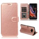 For Samsung Galaxy Note9 Calf Texture Magnetic Buckle Horizontal Flip Leather Case with Holder & Card Slots & Wallet & Photo Frame(Rose Gold) - 1