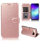 For Samsung Galaxy S10 5G Calf Texture Magnetic Buckle Horizontal Flip Leather Case with Holder & Card Slots & Wallet & Photo Frame(Rose Gold) - 1