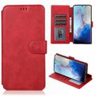 For Samsung Galaxy S20 Calf Texture Magnetic Buckle Horizontal Flip Leather Case with Holder & Card Slots & Wallet & Photo Frame(Red) - 1