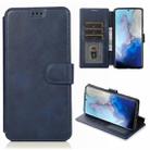 For Samsung Galaxy S20 Calf Texture Magnetic Buckle Horizontal Flip Leather Case with Holder & Card Slots & Wallet & Photo Frame(Blue) - 1