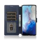 For Samsung Galaxy S20 Calf Texture Magnetic Buckle Horizontal Flip Leather Case with Holder & Card Slots & Wallet & Photo Frame(Blue) - 4