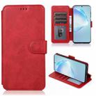 For Samsung Galaxy S20 Plus Calf Texture Magnetic Buckle Horizontal Flip Leather Case with Holder & Card Slots & Wallet & Photo Frame(Red) - 1