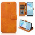 For Samsung Galaxy S20 Plus Calf Texture Magnetic Buckle Horizontal Flip Leather Case with Holder & Card Slots & Wallet & Photo Frame(Khaki) - 1