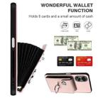For OPPO A58/A58x/A78 5G/A1x/A2x Organ Card Bag Ring Holder PU Phone Case with Lanyard(Pink) - 4