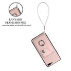 For iPhone 8 Plus / 7 Plus Organ Card Bag Ring Holder PU Phone Case with Lanyard(Pink) - 3