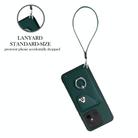 For Xiaomi Redmi 12C/11A Organ Card Bag Ring Holder PU Phone Case with Lanyard(Green) - 3
