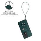 For Xiaomi Poco F5 Pro/Redmi K60/K60 Pro Organ Card Bag Ring Holder PU Phone Case with Lanyard(Green) - 3