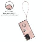 For Xiaomi Poco F5 5G/Redmi Note 12 Turbo Organ Card Bag Ring Holder PU Phone Case with Lanyard(Pink) - 3