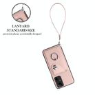 For Xiaomi Redmi Note 12S 4G Global Organ Card Bag Ring Holder PU Phone Case with Lanyard(Pink) - 3