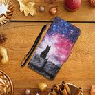 For OPPO A78 4G Colored Drawing Pattern Leather Phone Case(Star Sky Cat) - 2