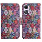 For OPPO A78 4G Colored Drawing Pattern Leather Phone Case(Diamond Kaleidoscope) - 1